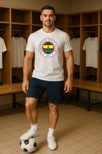 Tricou barbat cu logo stema Fenerbahçe Turcia , din bumbac 100% - Img 9