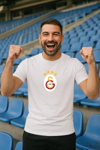 Tricou barbat cu logo stema Galatasaray SK Turcia , din bumbac 100% - Img 8