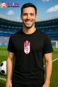 Tricou barbat cu logo stema Granada CF Spania , din bumbac 100% - Img 5