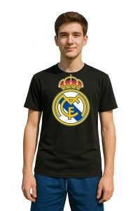 Tricou barbat cu logo stema Real Madrid CF Spania , din bumbac 100% - Img 2