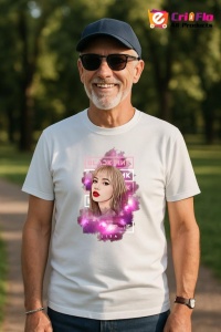 Tricou barbat Kpop cu trupa BLACK PINK JISOO music Coreean 153 - Img 4