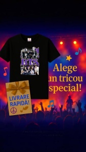 Tricou barbat Kpop cu trupa BTS 7 music Coreean 184 - Img 10