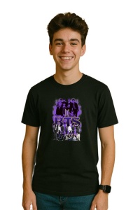 Tricou barbat Kpop cu trupa BTS 8 music Coreean 185 - Img 3