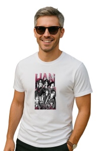 Tricou barbat Kpop cu trupa HAN music Coreean 215 - Img 2