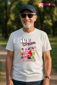 Tricou barbat Kpop cu trupa ICE CREAM BLACKPINK music Coreean 217 - Img 4