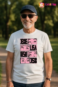 Tricou barbat Kpop cu trupa JENNE 2 music Coreean 222 - Img 5