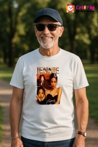 Tricou barbat Kpop cu trupa JENNIE KIM 2 music Coreean 227 - Img 4