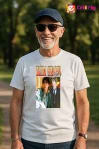 Tricou barbat Kpop cu trupa JIN music Coreean 237 - Img 5
