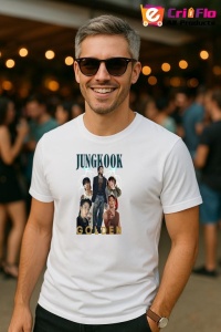 Tricou barbat Kpop cu trupa JUNGKOOK 9 music Coreean 247 - Img 4
