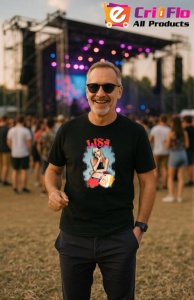 Tricou barbat Kpop cu trupa LISA 3 music Coreean 256 - Img 8