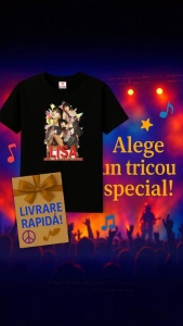 Tricou barbat Kpop cu trupa LISA 9 music Coreean 262 - Img 10