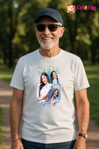 Tricou barbat Kpop cu trupa SANA 2 music Coreean 284 - Img 5