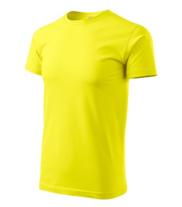 Tricou pentru barbati basic din bumbac de culoare galben