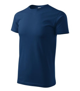 Tricou pentru barbati basic din bumbac de culoare albastru midnight