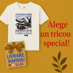 Tricou Barbat Tralalero Tralala cu personajul Bombardiro Crocodilo - Italian Brainrot Meme (1) - Img 7
