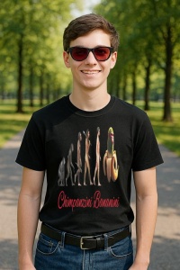 Tricou Barbat Tralalero Tralala cu personajul Chimpanzini Bananini - Italian Brainrot Meme Gen Z