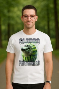 Tricou Barbat Tralalero Tralala cu personajul Glorbo Fruttodrillo - Img 3