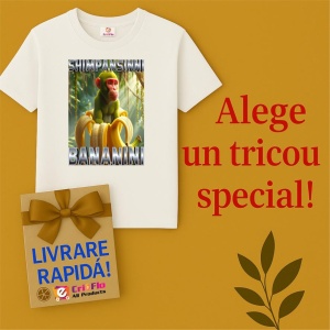 Tricou Barbat Tralalero Tralala cu personajul Shimpansinni Bananini Monkey Banana Italian Brainrot Meme - Img 7