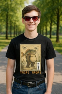 Tricou Barbat Tralalero Tralala cu personajul Trpi Tropi