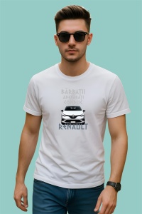 Tricou Barbati Adevarati Conduc Renault, din bumbac 100%, tricou alb, Dama | Barbat - Img 2
