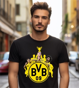 Tricou barbati din bumbac 100%, personalizat cu Borussia Dortmund - Winners - Cadou