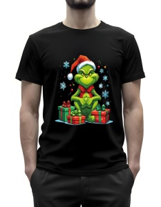 Tricou barbati - GRINCH STANDING ON GIFTS