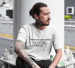 Tricou barbati haios personalizat - Micul dejun - Ti Ga Ri - din bumbac, personalizat - Cadou