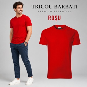Tricou bărbați heavy, 100% bumbac pre-shrunk, 200 g/m², 14 nuanțe disponibile - Img 18