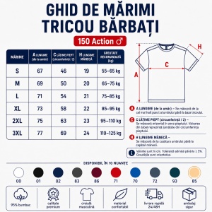 Tricou Bărbați Malfini Premium Action, 95% Bumbac, 5% Elastan, Slim Fit, 180 g/m², Guler Rotund, Mărimi S–3XL, 10 Culori - Img 4