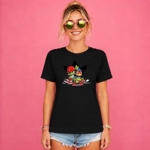 Tricou Bboy Frog Crew Hip Hop Dance Urban Black Design, din bumbac 100%, tricou negru, Copii | Dama | Barbat - Img 2