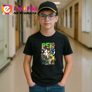Tricou Ben 10 eroul care se transforma in extraterestri pentru a salva lumea, Copii | Dama | Barbat , tricou negru