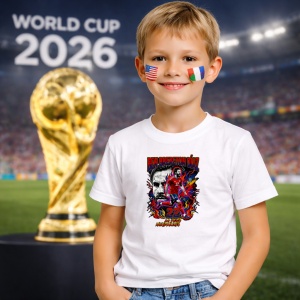 Tricou Ben Diaz Morocco World Cup Fifa 2026, din bumbac 100%, tricou alb, Copii | Dama | Barbat - Img 5