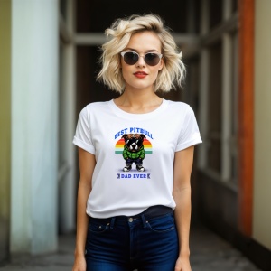 Tricou Best Pitbull dad ever - Copii | Dama | Barbat - Img 5