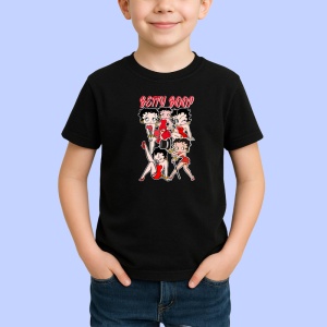 Tricou Betty Boop personaj iconic cu stil vintage si atitudine jucausa, Copii | Dama | Barbat , tricou negru - Img 2