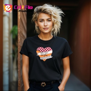 Tricou Big Butt Bigger Heart Inima Bullet, din bumbac 100%, tricou negru Dama | Barbat - Img 4