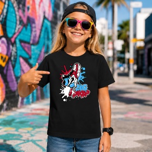 Tricou Big Drip Sneaker Splash Blue Red Urban Graffiti Design, din bumbac 100%, tricou negru, Copii | Dama | Barbat - Img 7