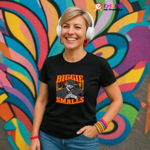 Tricou Biggie Smalls - Orange Font, muzica Rock (Heavy Metal), Dama | Barbat | Copii, Culoare Negru - Img 13
