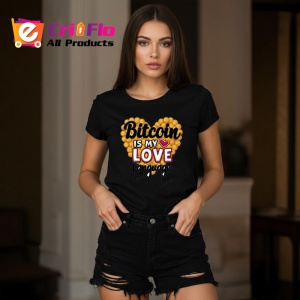 Tricou Bitcoin is my love language, bitcoin este limbajul meu al iubirii, Copii | Dama | Barbat , tricou negru - Img 8