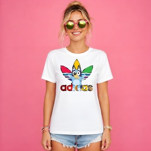 Tricou Bluey Catelusul Albastru Logo Colorat Urban Kids Design, din bumbac 100% Copii | Dama | Barbat - Img 3