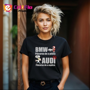 Tricou Bmw Audi Mesaj Funny, din bumbac 100%, tricou negru, Dama | Barbat - Img 6