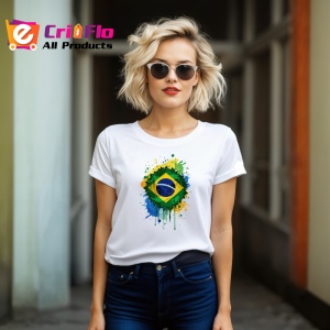 Tricou Brazil Steag Splash Art, Copii | Dama | Barbat - Img 12