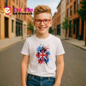 Tricou Britain Steag Splash Art, Copii | Dama | Barbat - Img 8