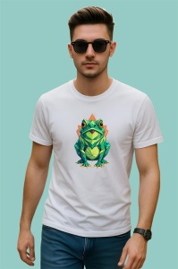 Tricou Broasca Verde Poligonala Arta, Copii | Dama | Barbat - Img 2