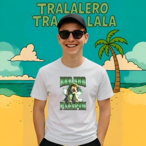 Tricou Brr Brr Patapim Green 2 ** Tralalero Tralala Copii | Dama | Barbat - Img 9