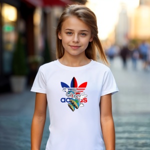 Tricou Bugs Bunny Jump Adas Tricou Alb - Copii | Dama | Barbat - Img 5