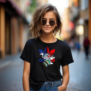 Tricou Bugs Bunny Jump Adas Tricou Negru - Copii | Dama | Barbat - Img 4