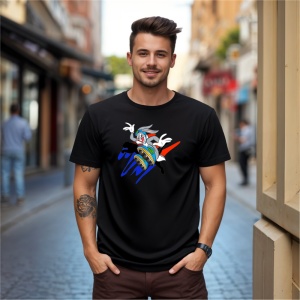 Tricou Bugs Bunny Jump Panter Tricou Negru - Copii | Dama | Barbat - Img 9