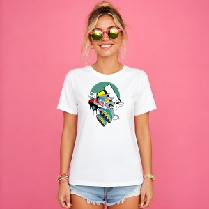 Tricou Bugs Bunny Pe Role Graffiti Streetwear, din bumbac 100% Copii | Dama | Barbat - Img 3