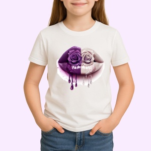 Tricou Buze afine si cirese, Lip gloss, Copii | Dama - Img 3