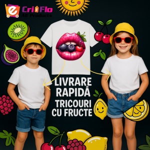 Tricou Buze afine si cirese, Lip gloss, Copii | Dama - Img 7